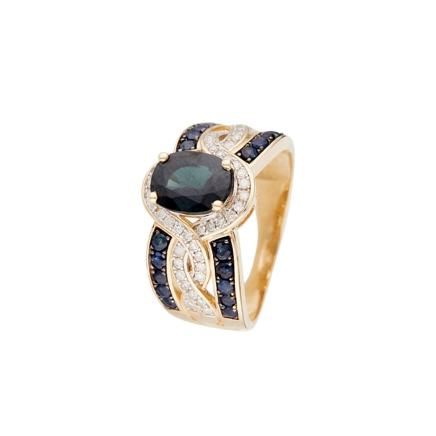 "Dakan" Ring D 0.27/50 Sapphire 2.69/21 - 375/1000 Yellow Gold