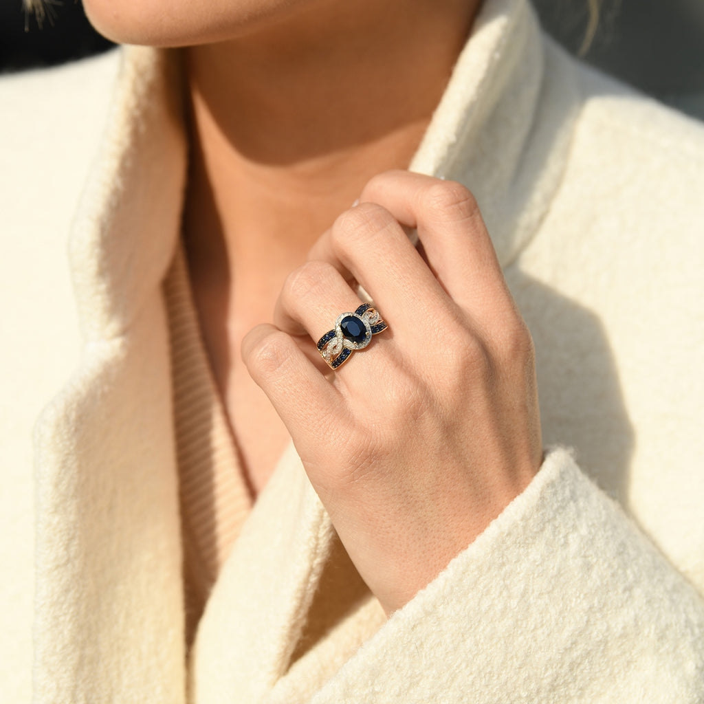 "Dakan" Ring D 0.27/50 Sapphire 2.69/21 - 375/1000 Yellow Gold