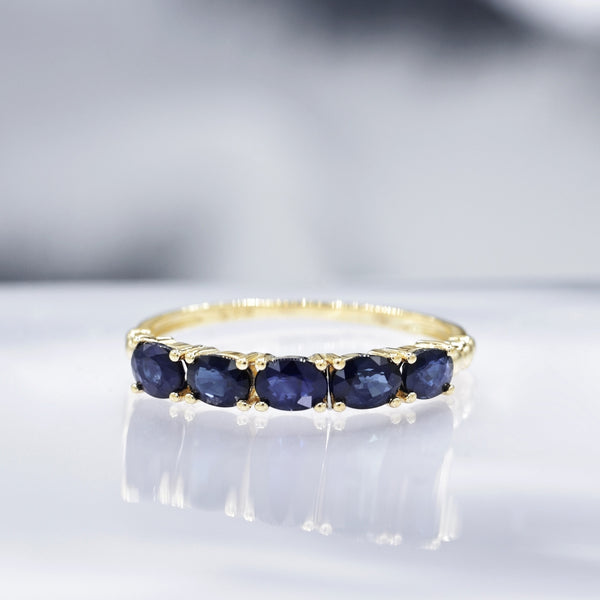 "Binty" Sapphire Ring 1.25/5 - 375/1000 Yellow Gold