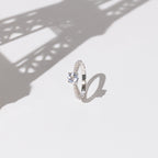 Ring "Tawo" D 0,327/62 Weißer Topas 1,43/1 – 375er Weißgold