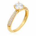 Anillo "Tawo" D 0.327/62 Topacio blanco 1.43/1 - Oro amarillo 375/1000