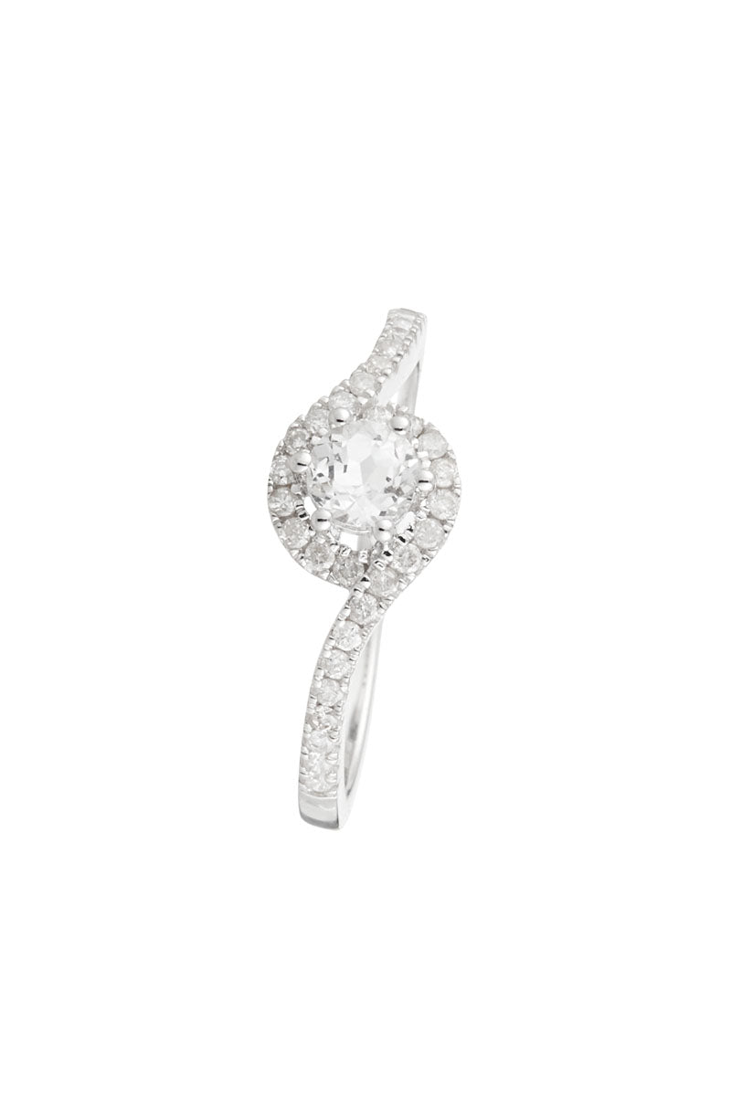 Bague "Sirana" D 0,202/32  White Topaze 0,485/1