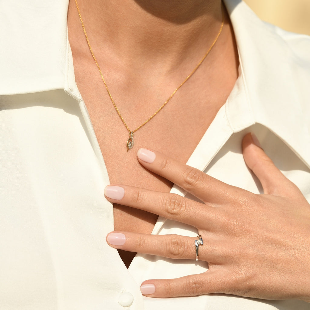Bague "Dava" D 0,049/7 - Or Blanc 375/1000