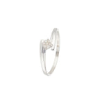 Bague "Dava" D 0,049/7 - Or Blanc 375/1000