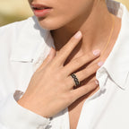 Bague "Setar" D 0,127/23 Saphir 0,127/16 - Or Jaune 375/1000