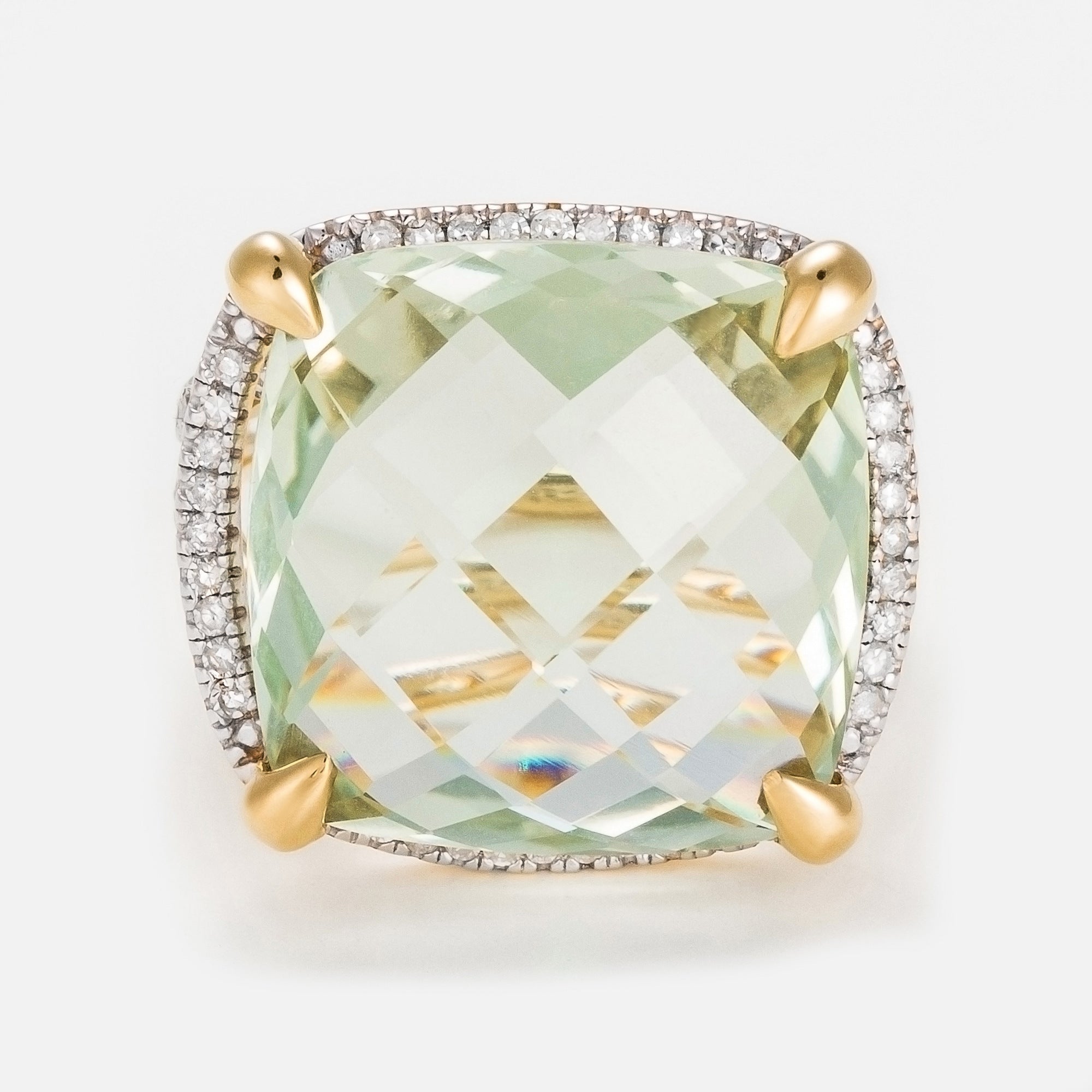 Bague "Rivière" D0,33/60 - Green Amethyst 16,9/1