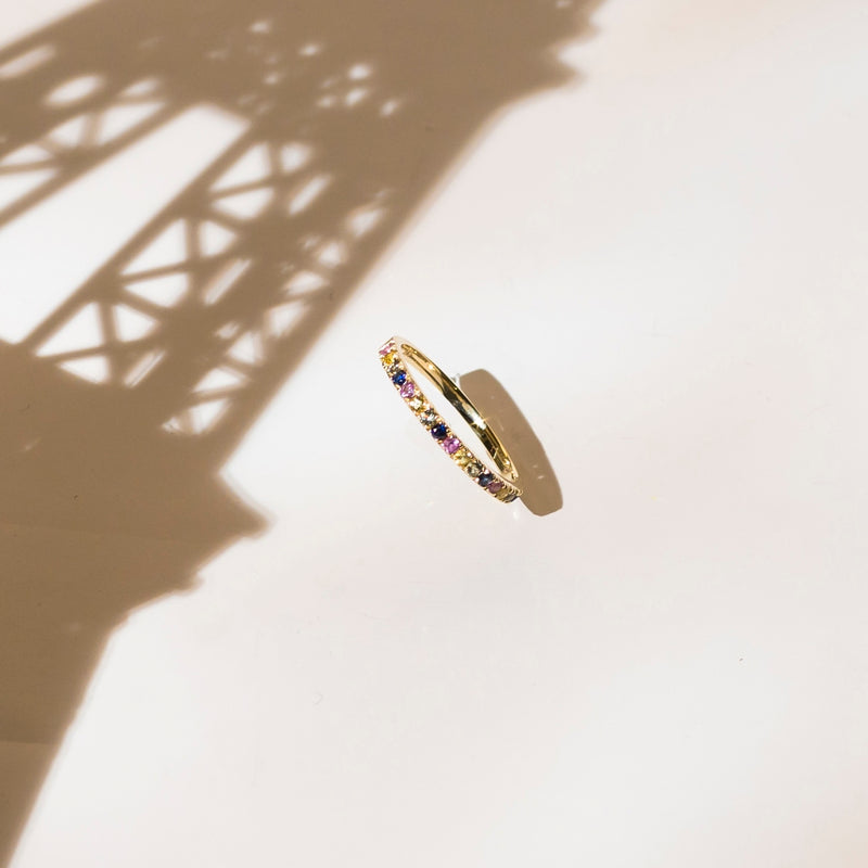 "Multicolor" Ring - 375/1000 Yellow Gold