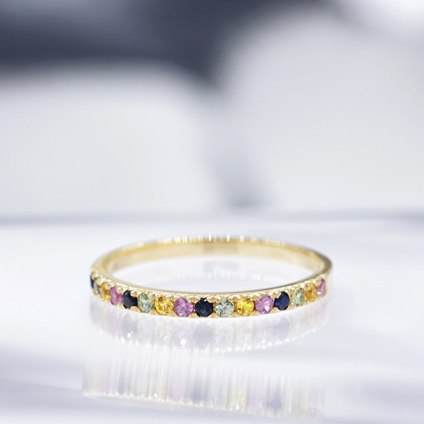 Anillo "Multicolor" - Oro amarillo 375/1000