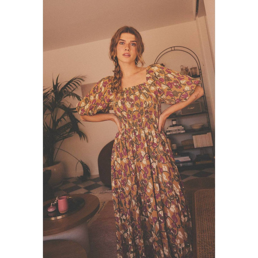 Vestido Byouti - Ocre