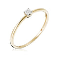 "Small Solitaire" Ring 0.01ct/1 - 375/1000 Yellow Gold