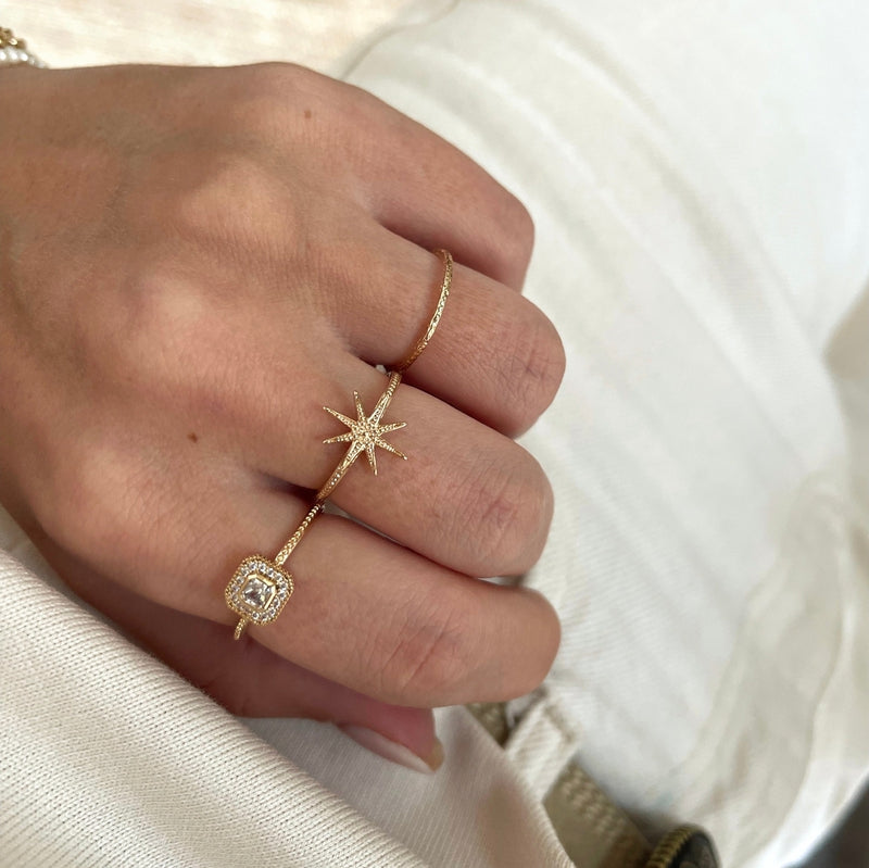 Gold-plated "Tiffany" ring-Rings-Instants Plaisirs - Jewelry-Instants Plaisirs | Jewelry