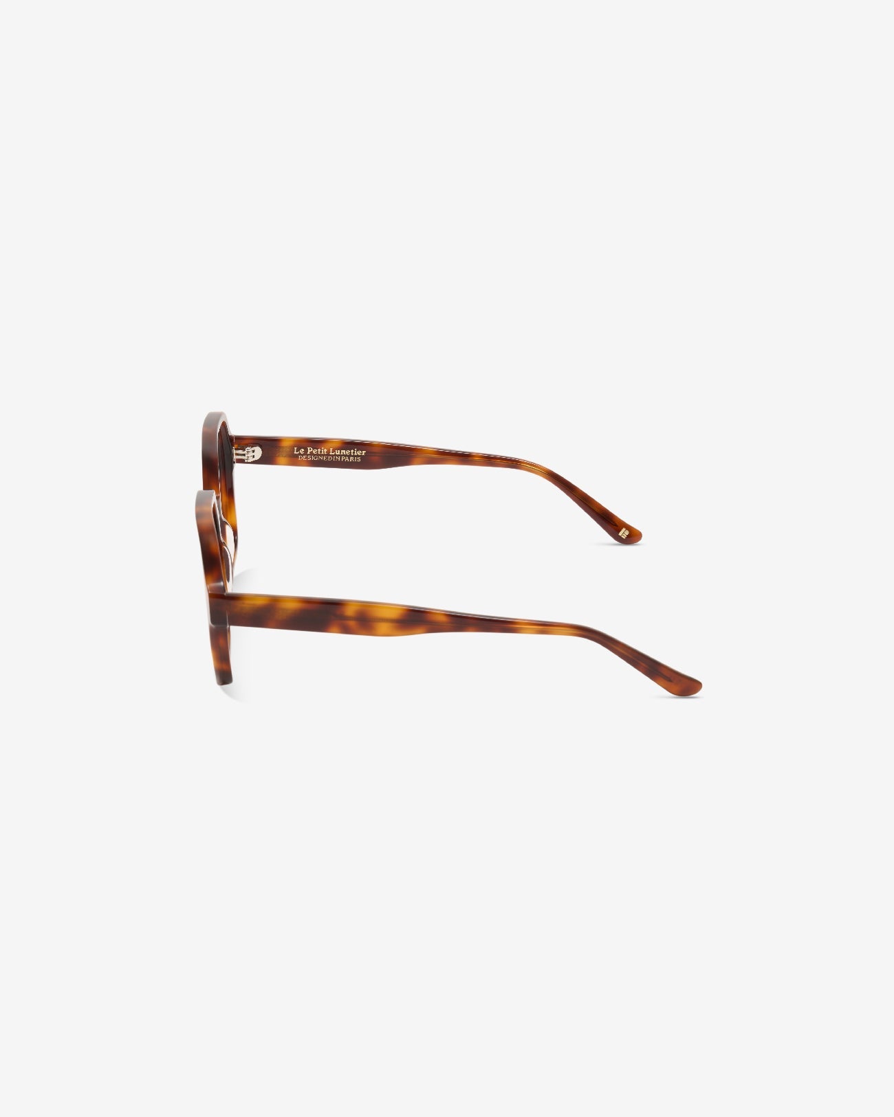 Barbara Ecaille eyeglasses — rectangular acetate frame, profile view