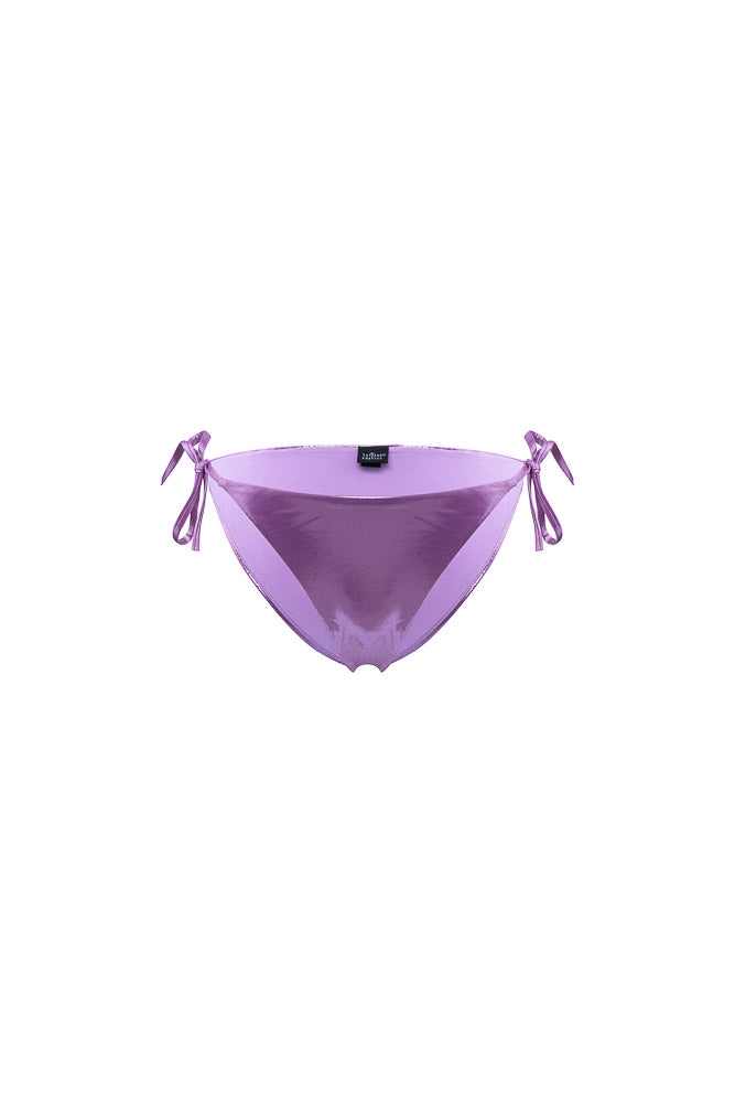 Lilac Shine Lace-Up Panties