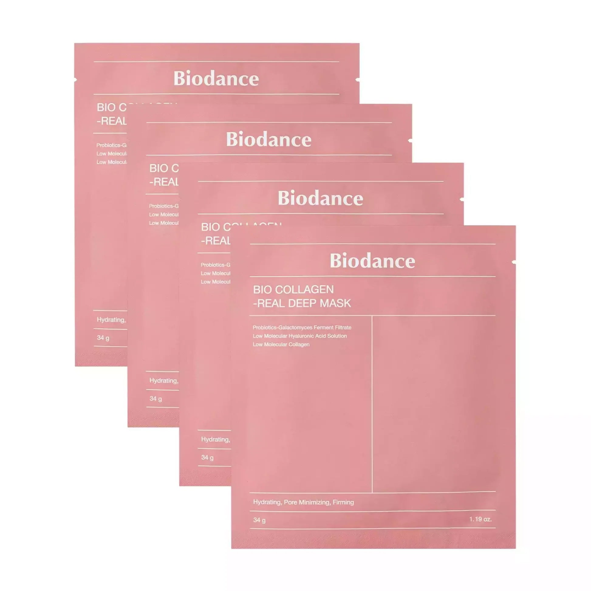 5 Mascarillas Hidratantes Y Reafirmantes - Bio Collagen-Real Deep Mask