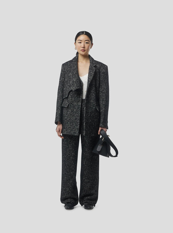 Spodnie Moor In Dark Wool, Grandfather Style
