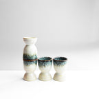Set of 4 Sea-Blue Egg Cups