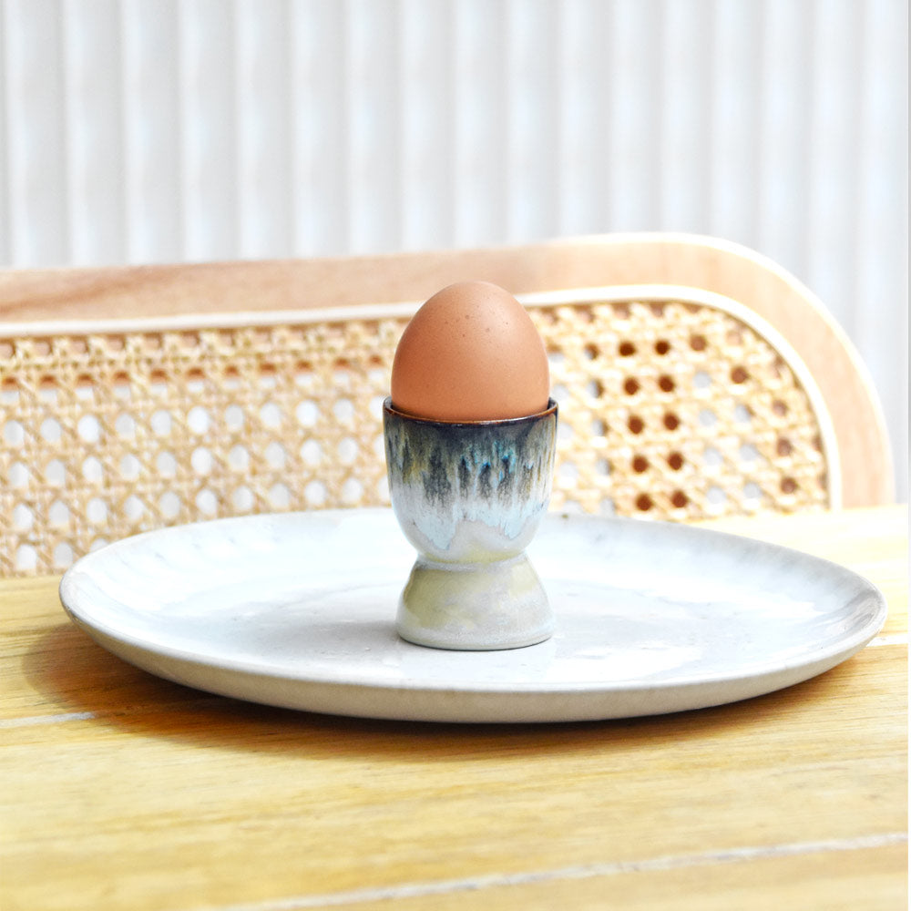 Set of 4 Sea-Blue Egg Cups