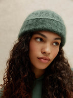 Frosted Green Mohair Hat