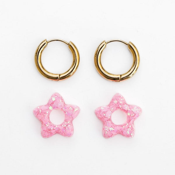 Créoles Tiare - Bubble Gum