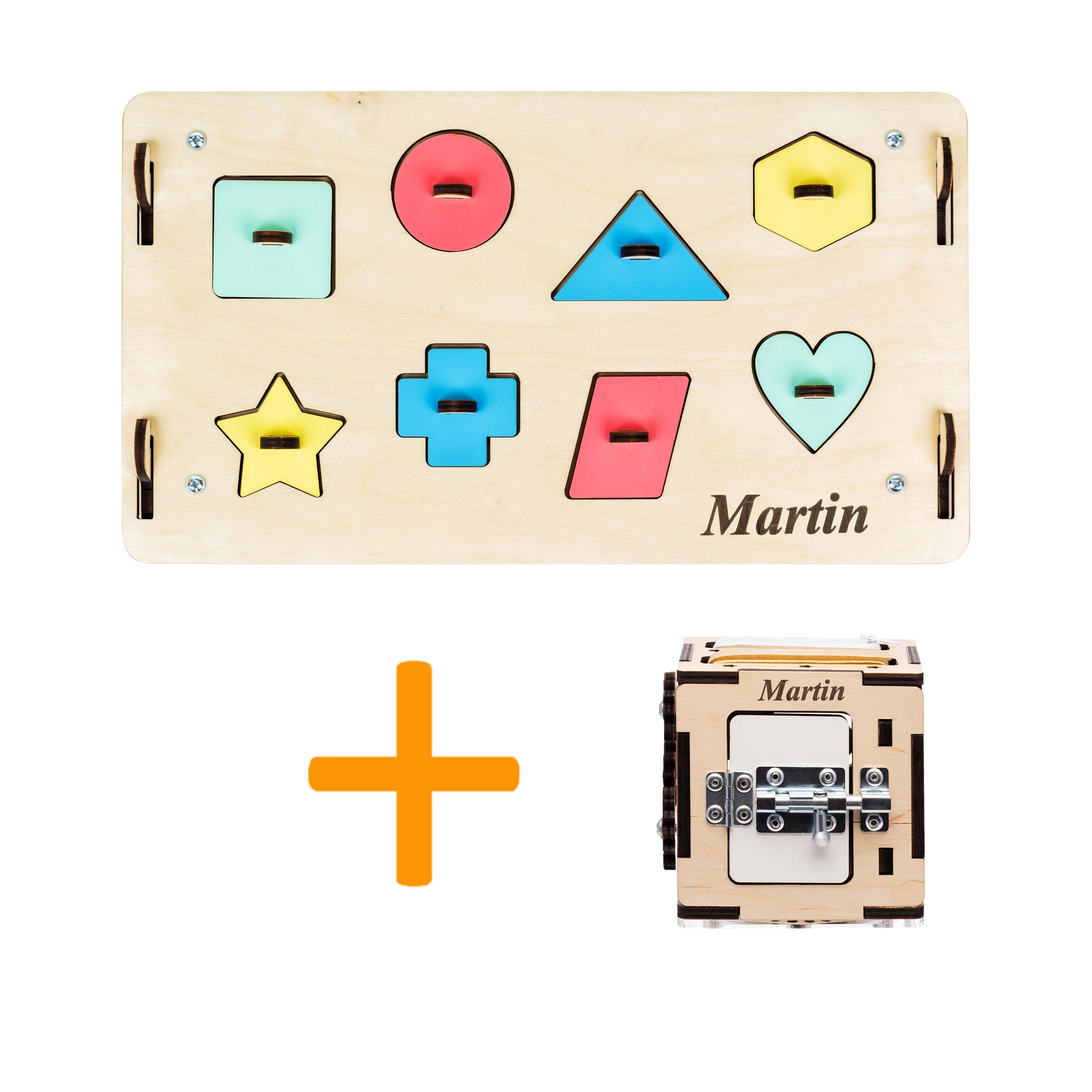 Duo Busy Board Natura Playhouse & Interactive Cube