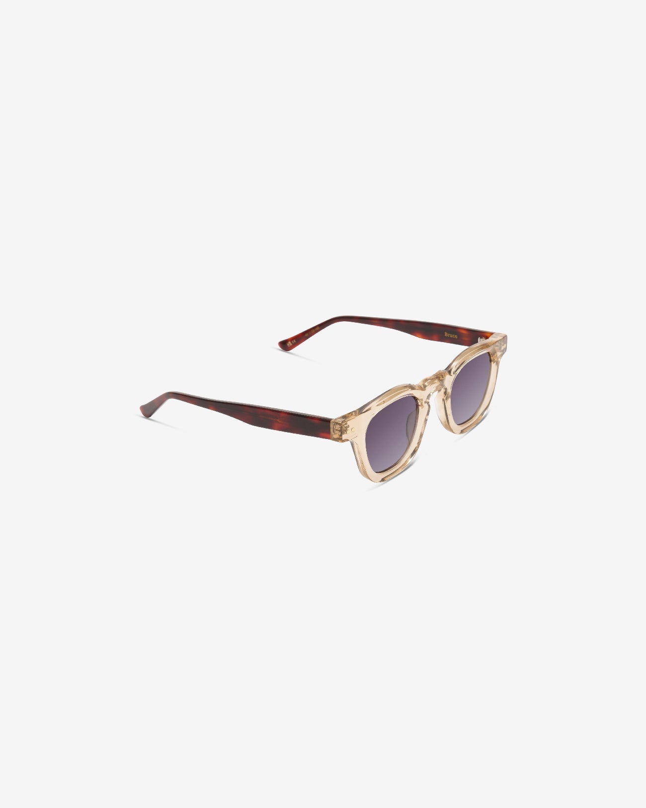 Bruce Champagne sunglasses — acetate pantos frame, three-quarter view