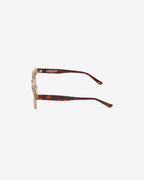 Bruce Champagne sunglasses — acetate pantos frame, profile view