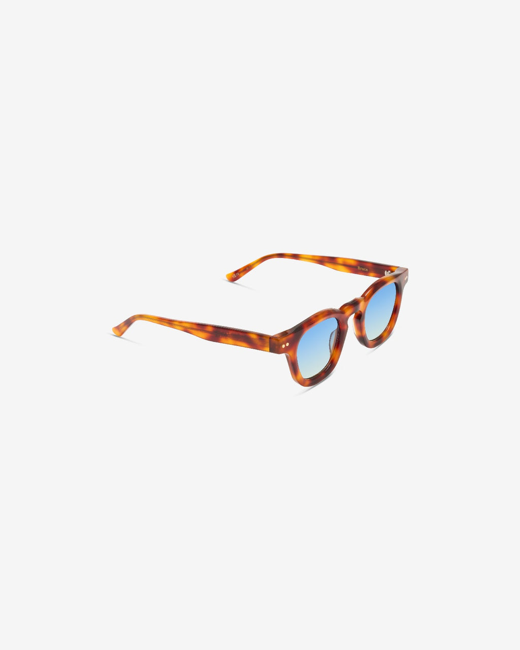 Gafas de sol Bruce Ecaille: montura pantos de acetato, vista de tres cuartos