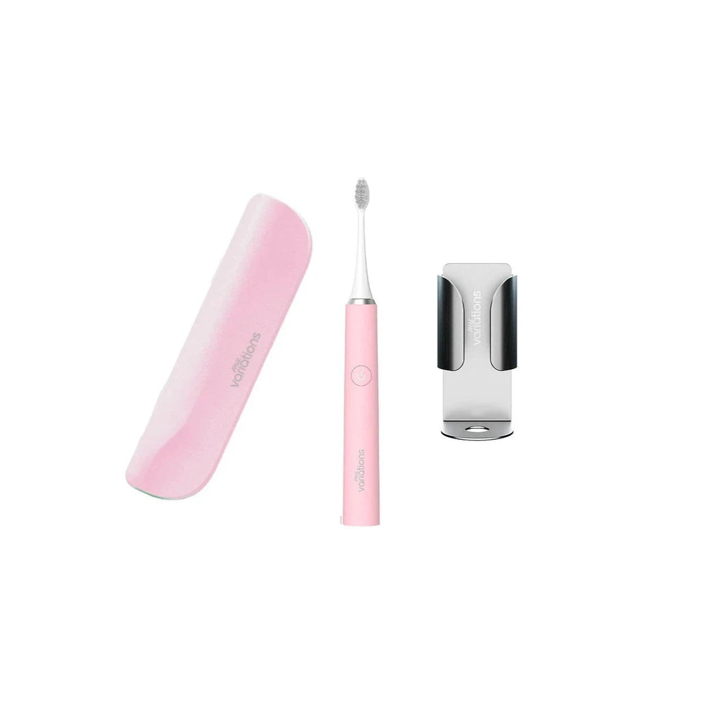 Brosse Rose + Étui + Support