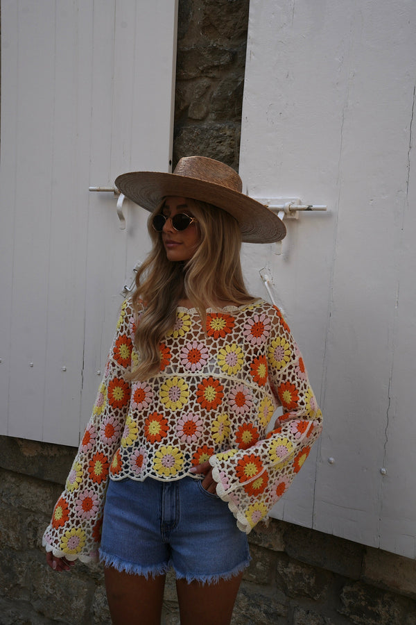 Blouse Crochet Zila - Coloré