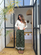 Lola Khaki Fluid Pants