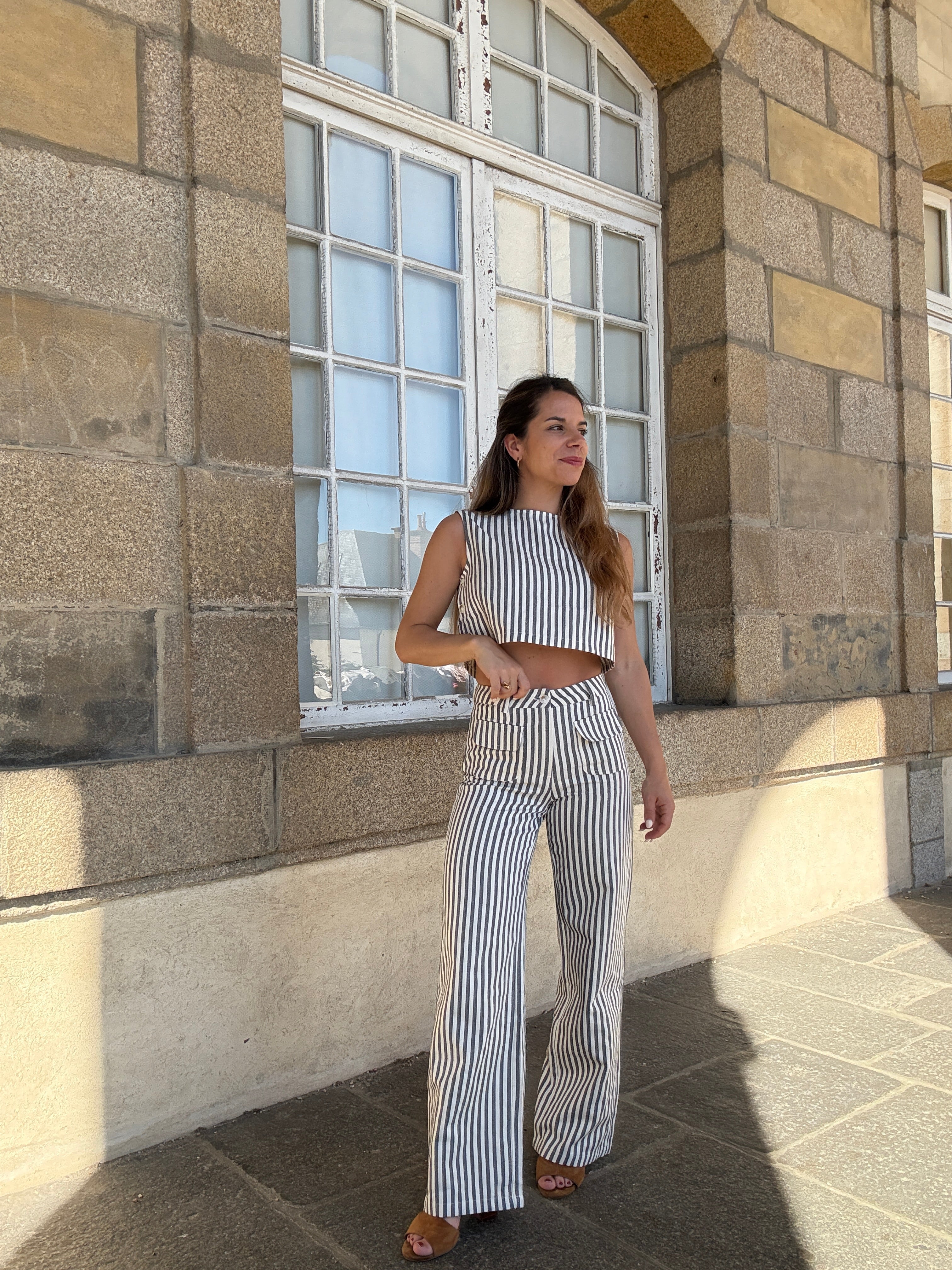 Blue Sailor Striped Trousers