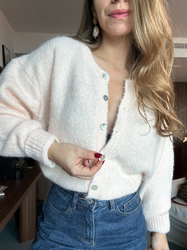 Charlie Cardigan Powder Pink