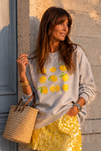 Lemon Sweatshirt - Grey