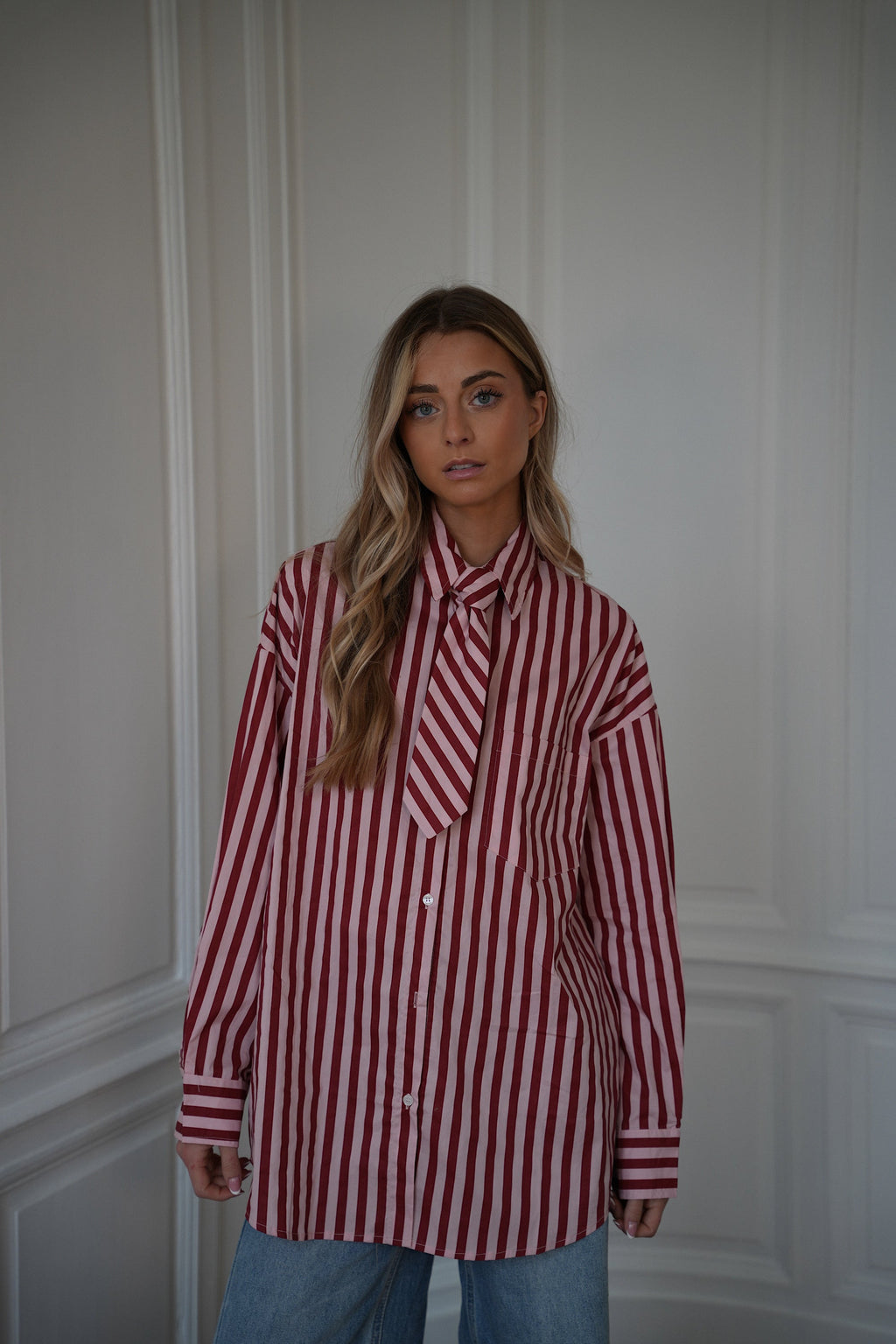 Chemise Cravate Bertille - Rose