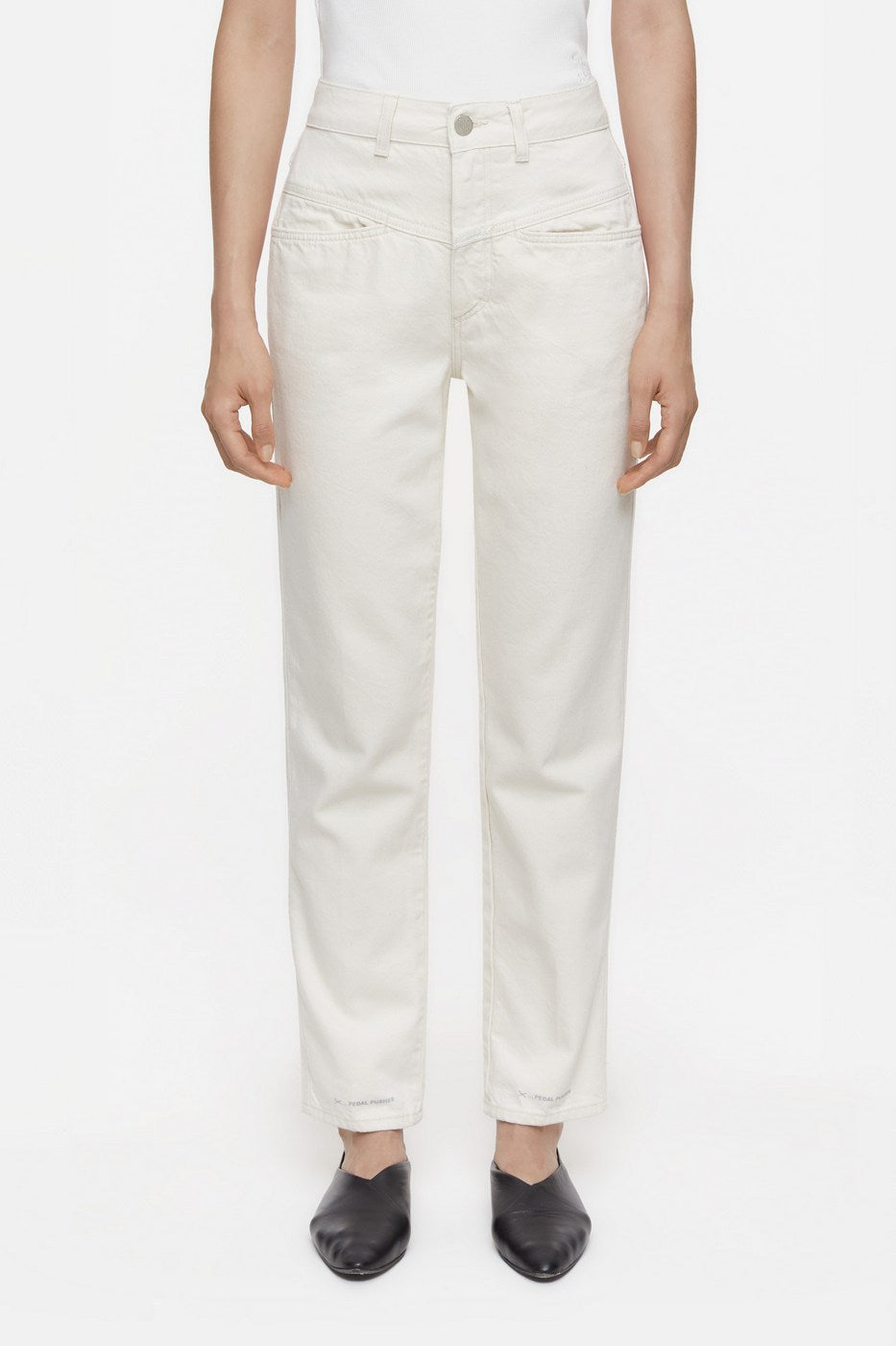 Pedal Pusher Jeans - Ivory - Women