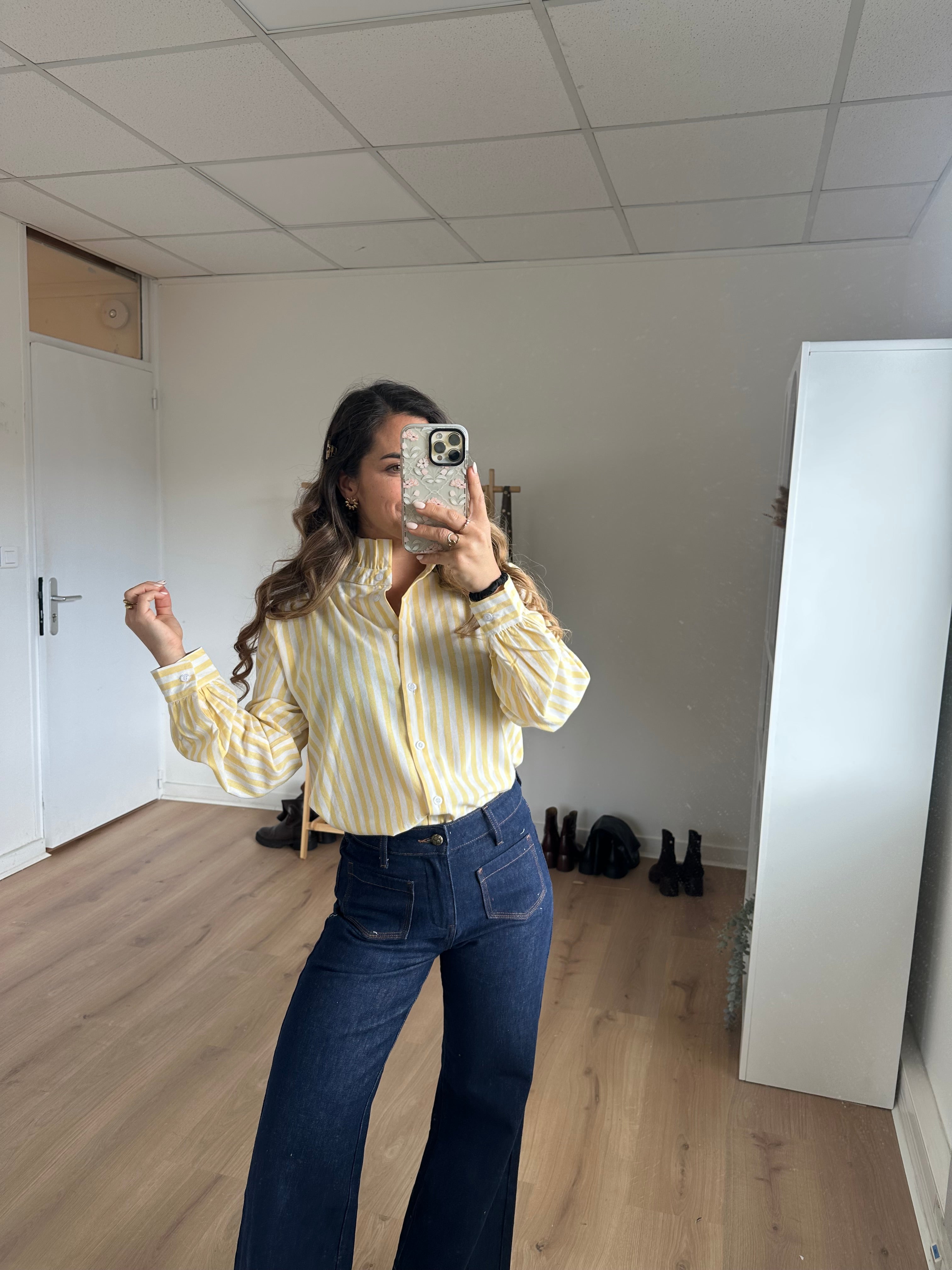 Colette Yellow Striped Blouse