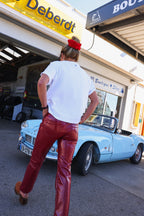 Pantalón Brune de vinilo rojo
