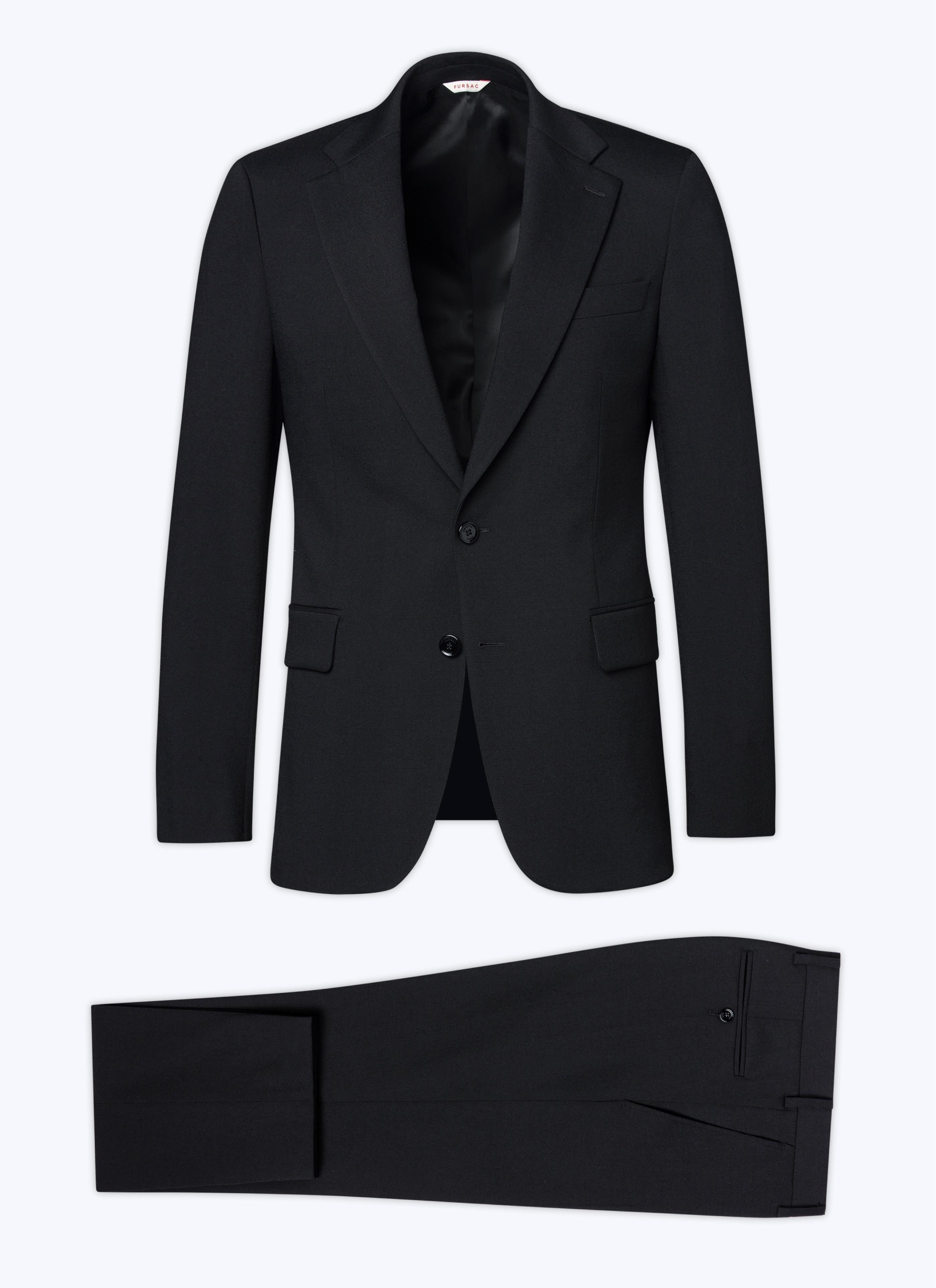 Fursac - Wool Canvas Suit - Black
