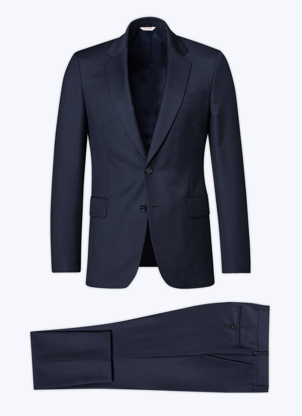 Fursac - Traje En Tejido De Lana Azul Marino
