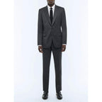 Fursac - 2-Piece Fitted Fil-à-Fil Wool Suit - Anthracite - Men