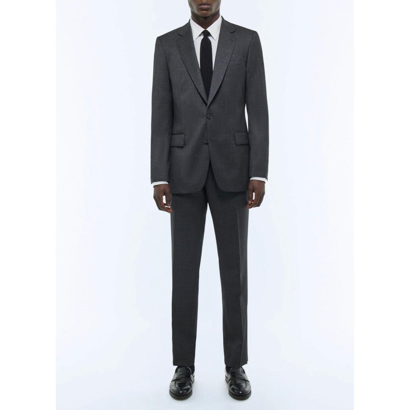 Fursac - 2-Piece Fitted Fil-à-Fil Wool Suit - Anthracite - Men