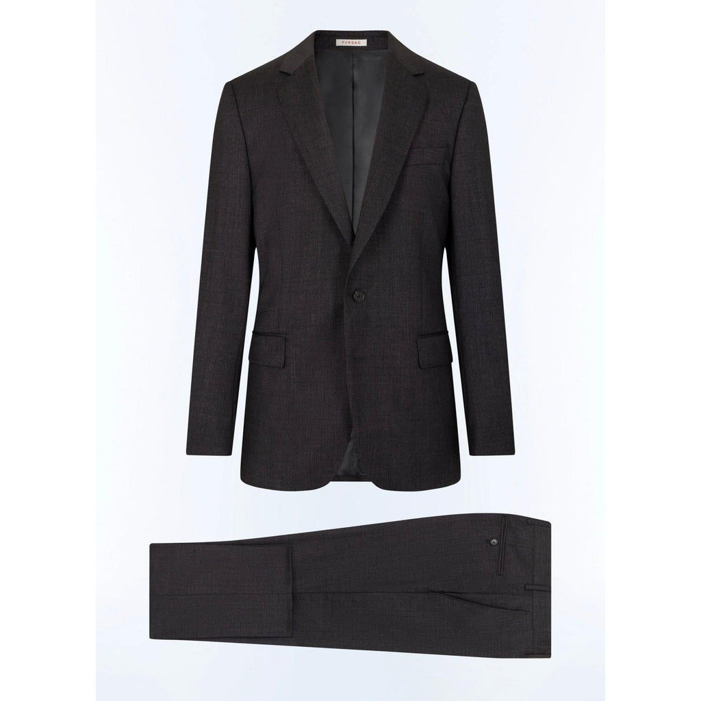 Fursac - 2-Piece Fitted Fil-à-Fil Wool Suit - Anthracite - Men