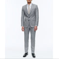 Fursac - Costume En Laine Et Coton À Motif - Gris Bleu - Motif Prince De Galles