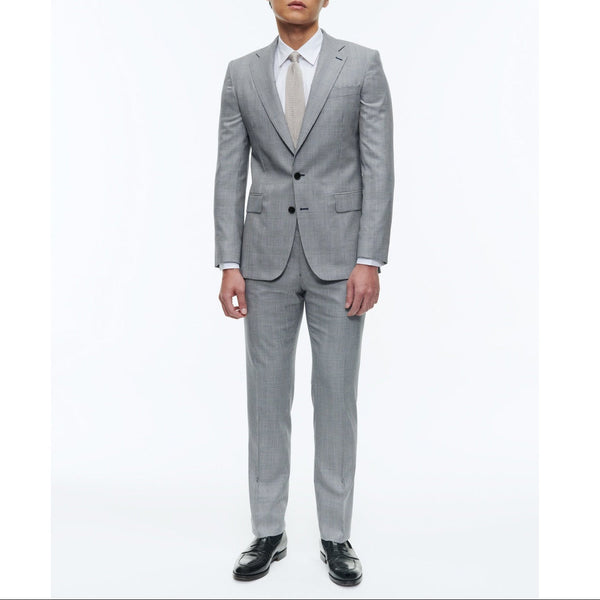 Fursac - Traje De Lana Y Algodón Con Estampado - Gris Azul - Estampado Príncipe De Gales