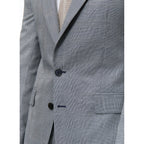Fursac - Costume En Laine Et Coton À Motif - Gris Bleu - Motif Prince De Galles