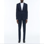 Fursac - 2-Piece Plain Navy Co Li Suit - Navy