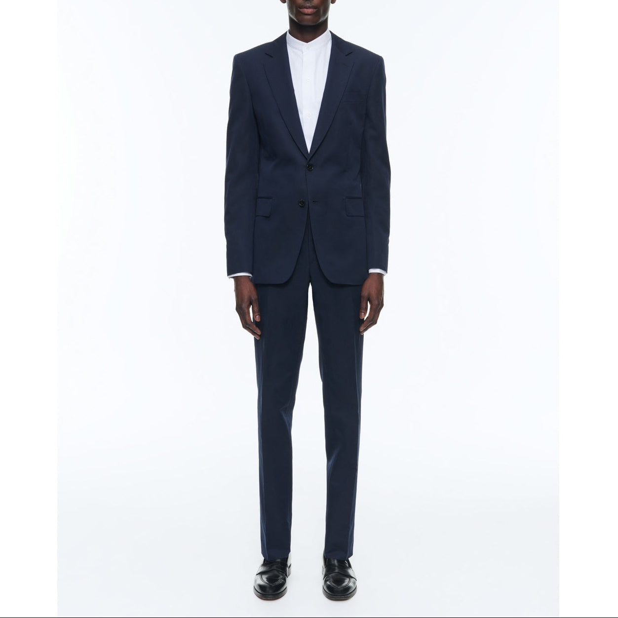 Fursac - 2-Piece Plain Navy Co Li Suit - Navy
