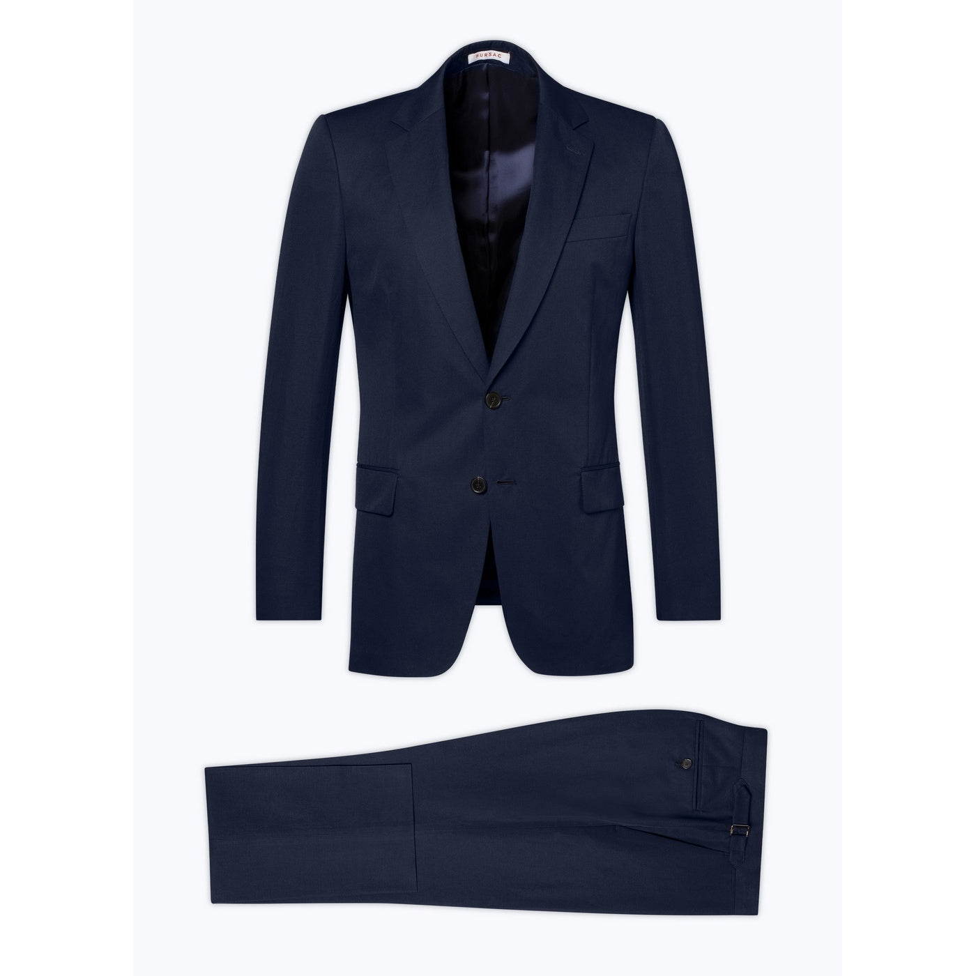 Fursac - 2-Piece Plain Navy Co Li Suit - Navy