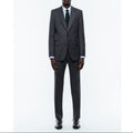 Gray Fade Herringbone 2-Piece Suit - Anthracite