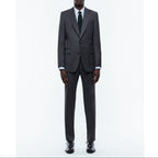 Gray Fade Herringbone 2-Piece Suit - Anthracite